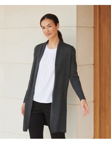 H-H719-Ladies Longline Open Cardigan